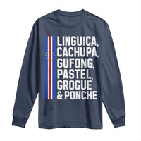 Cape Verde Cuisine Long Sleeve Shirt Linguica Cachupa Gufong Cabo Verde Heritage