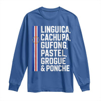 Cape Verde Cuisine Long Sleeve Shirt Linguica Cachupa Gufong Cabo Verde Heritage