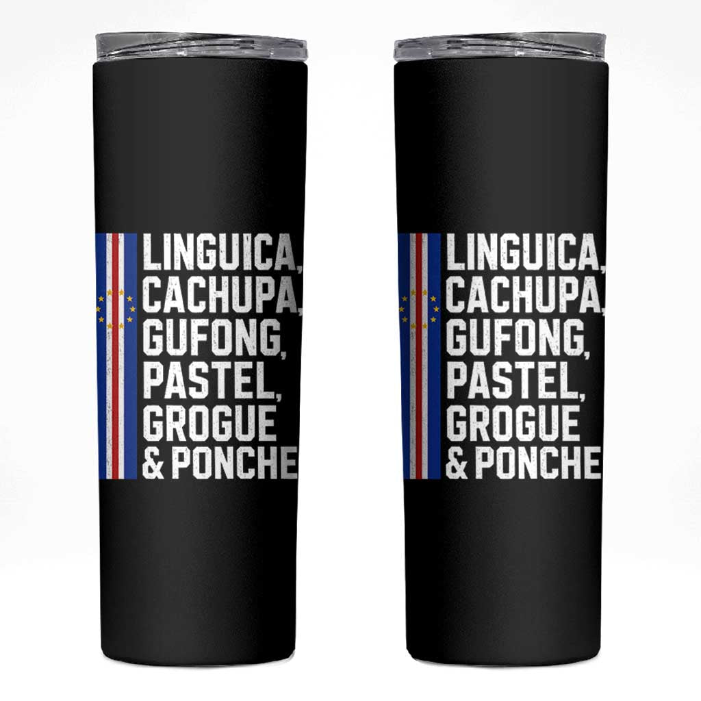 Cape Verde Cuisine Skinny Tumbler Linguica Cachupa Gufong Cabo Verde Heritage