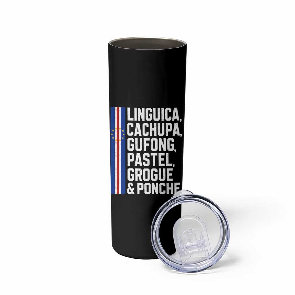 Cape Verde Cuisine Skinny Tumbler Linguica Cachupa Gufong Cabo Verde Heritage