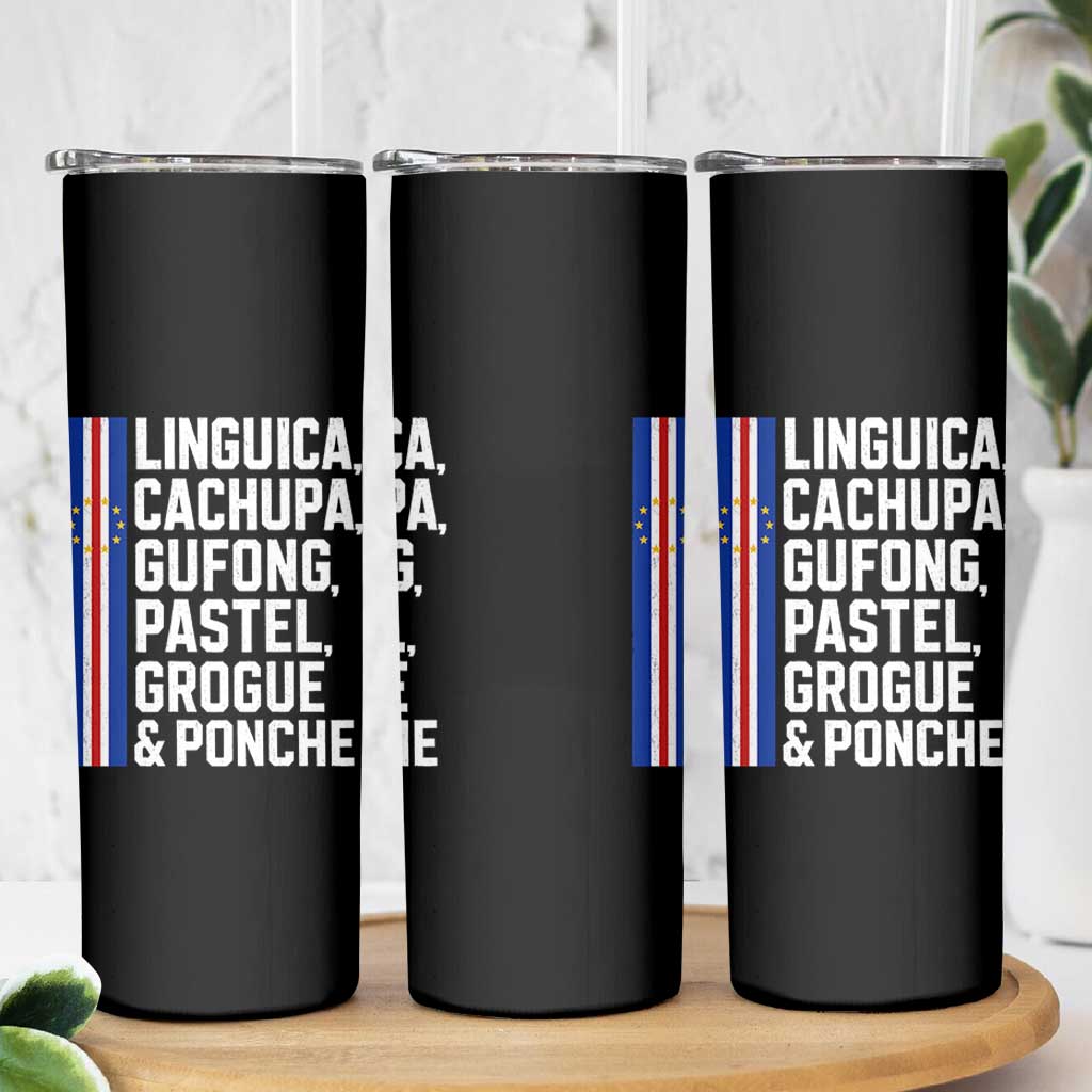 Cape Verde Cuisine Skinny Tumbler Linguica Cachupa Gufong Cabo Verde Heritage