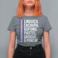 Cape Verde Cuisine T Shirt For Women Linguica Cachupa Gufong Cabo Verde Heritage