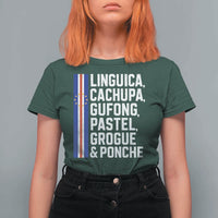 Cape Verde Cuisine T Shirt For Women Linguica Cachupa Gufong Cabo Verde Heritage