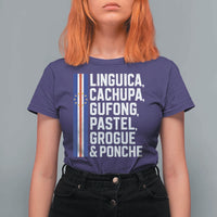 Cape Verde Cuisine T Shirt For Women Linguica Cachupa Gufong Cabo Verde Heritage