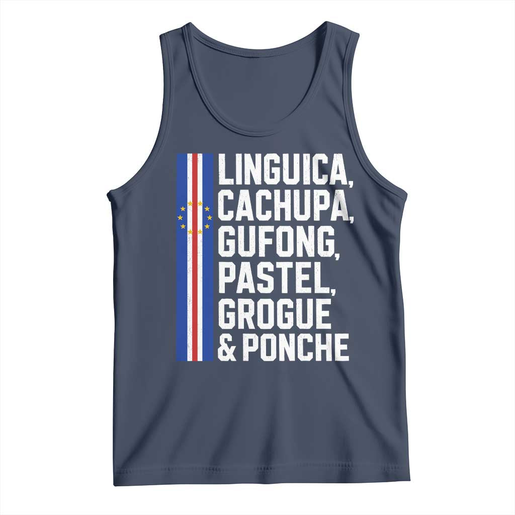 Cape Verde Cuisine Tank Top Linguica Cachupa Gufong Cabo Verde Heritage