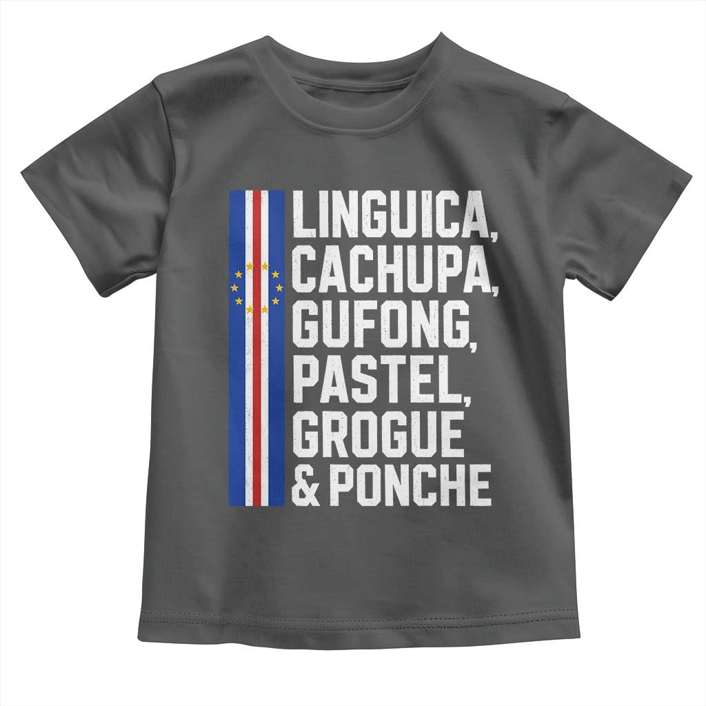 Cape Verde Cuisine Toddler T Shirt Linguica Cachupa Gufong Cabo Verde Heritage