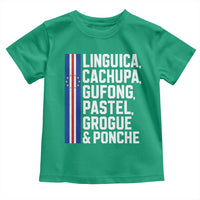 Cape Verde Cuisine Toddler T Shirt Linguica Cachupa Gufong Cabo Verde Heritage