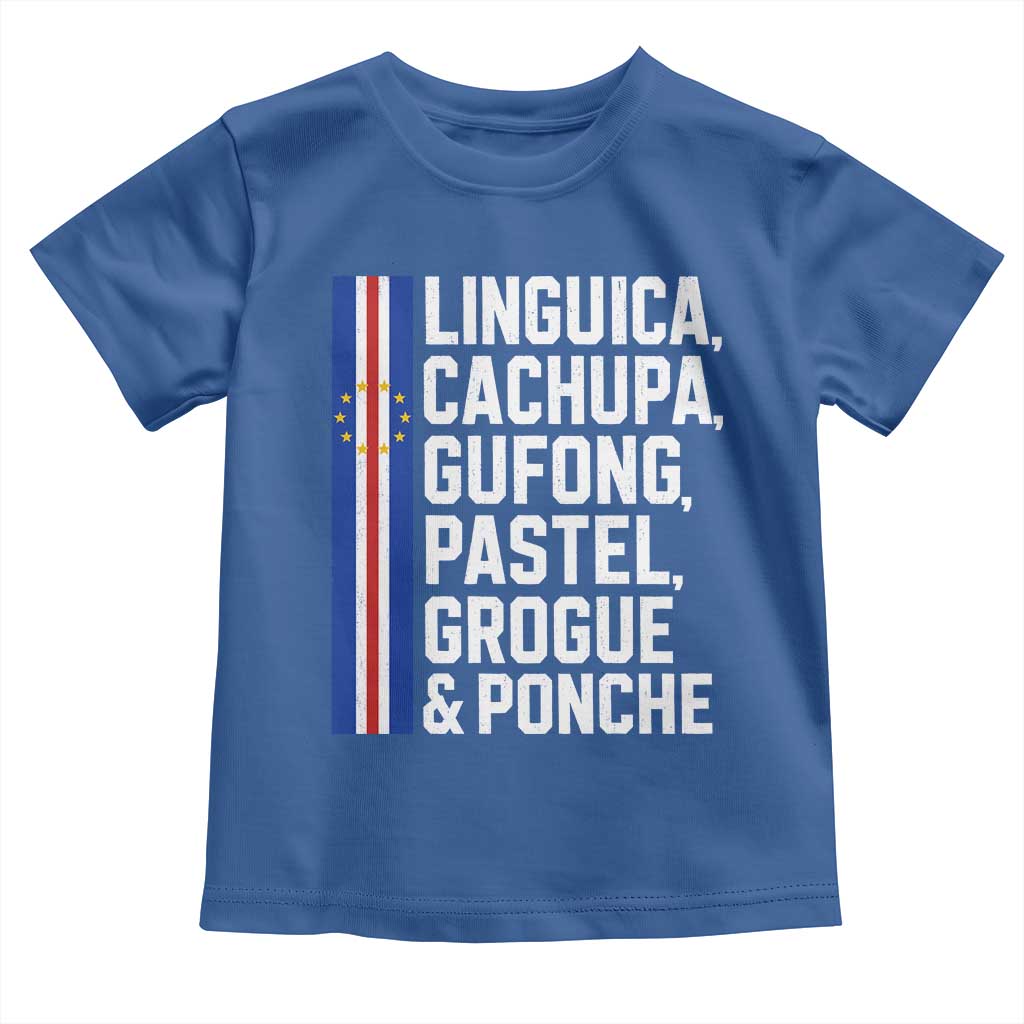 Cape Verde Cuisine Toddler T Shirt Linguica Cachupa Gufong Cabo Verde Heritage