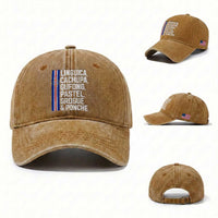 Cape Verde Cuisine Washed Cotton Baseball Cap Linguica Cachupa Gufong Cabo Verde Heritage