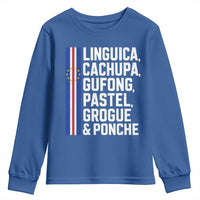 Cape Verde Cuisine Youth Sweatshirt Linguica Cachupa Gufong Cabo Verde Heritage