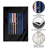 Half Cape Verdean Half American Garden Flag Cabo Verdean Roots Vintage Cape Verde Flag