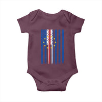 Half Cape Verdean Half American Baby Onesie Cabo Verdean Roots Vintage Cape Verde Flag