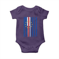 Half Cape Verdean Half American Baby Onesie Cabo Verdean Roots Vintage Cape Verde Flag