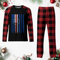 Half Cape Verdean Half American Plaid Pajama Set Cabo Verdean Roots Vintage Cape Verde Flag