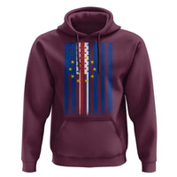 Half Cape Verdean Half American Hoodie Cabo Verdean Roots Vintage Cape Verde Flag