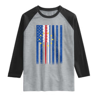 Half Cape Verdean Half American Raglan Shirt Cabo Verdean Roots Vintage Cape Verde Flag
