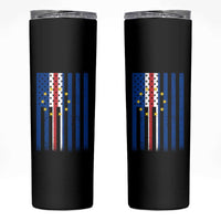 Half Cape Verdean Half American Skinny Tumbler Cabo Verdean Roots Vintage Cape Verde Flag