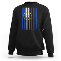 Half Cape Verdean Half American Sweatshirt Cabo Verdean Roots Vintage Cape Verde Flag