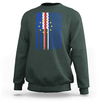 Half Cape Verdean Half American Sweatshirt Cabo Verdean Roots Vintage Cape Verde Flag