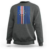 Half Cape Verdean Half American Sweatshirt Cabo Verdean Roots Vintage Cape Verde Flag