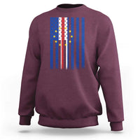 Half Cape Verdean Half American Sweatshirt Cabo Verdean Roots Vintage Cape Verde Flag