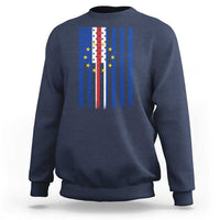 Half Cape Verdean Half American Sweatshirt Cabo Verdean Roots Vintage Cape Verde Flag