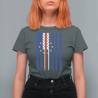 Half Cape Verdean Half American T Shirt For Women Cabo Verdean Roots Vintage Cape Verde Flag