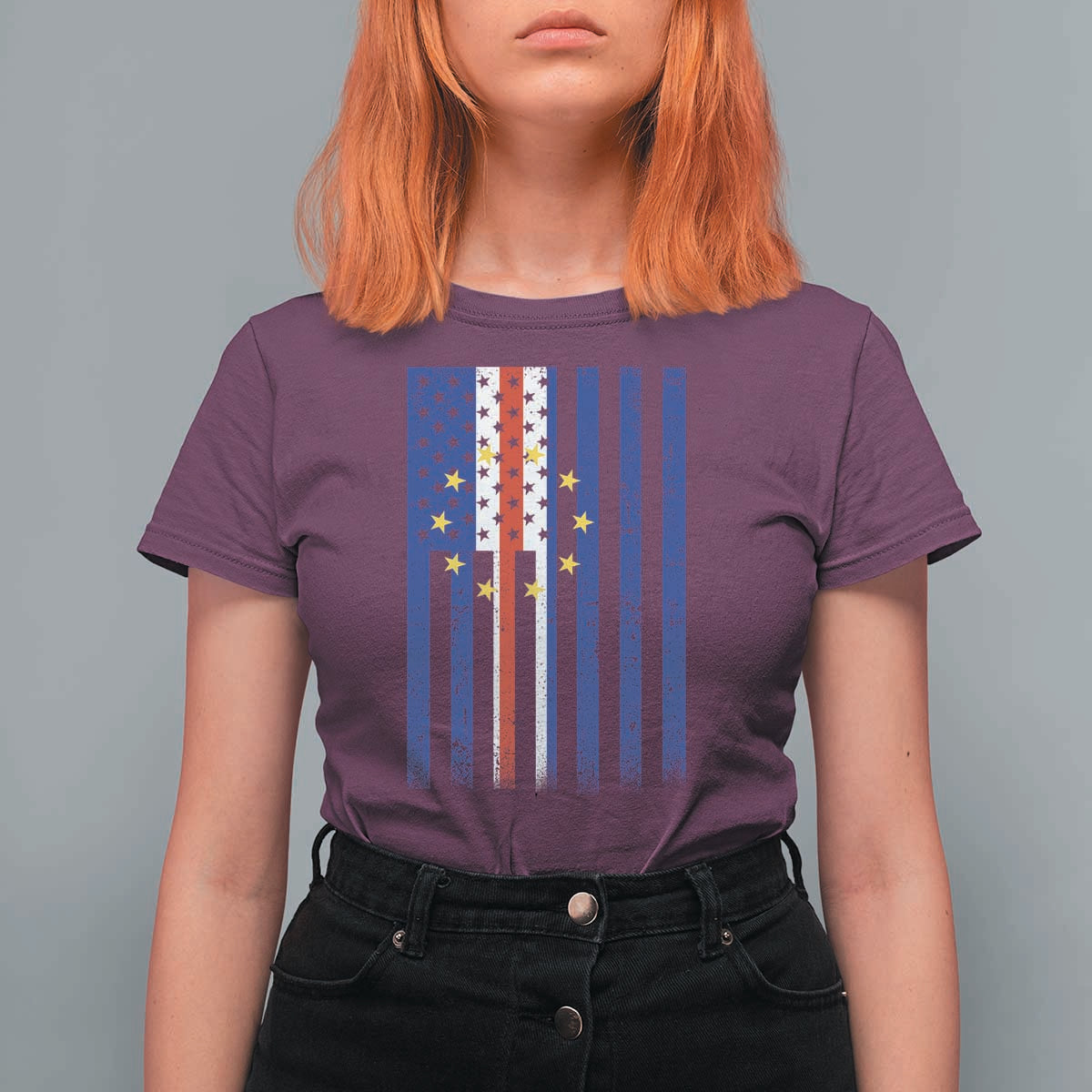 Half Cape Verdean Half American T Shirt For Women Cabo Verdean Roots Vintage Cape Verde Flag