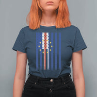 Half Cape Verdean Half American T Shirt For Women Cabo Verdean Roots Vintage Cape Verde Flag