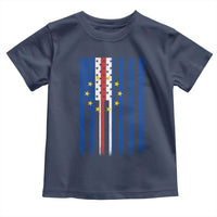 Half Cape Verdean Half American Toddler T Shirt Cabo Verdean Roots Vintage Cape Verde Flag