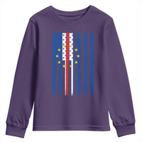Half Cape Verdean Half American Youth Sweatshirt Cabo Verdean Roots Vintage Cape Verde Flag