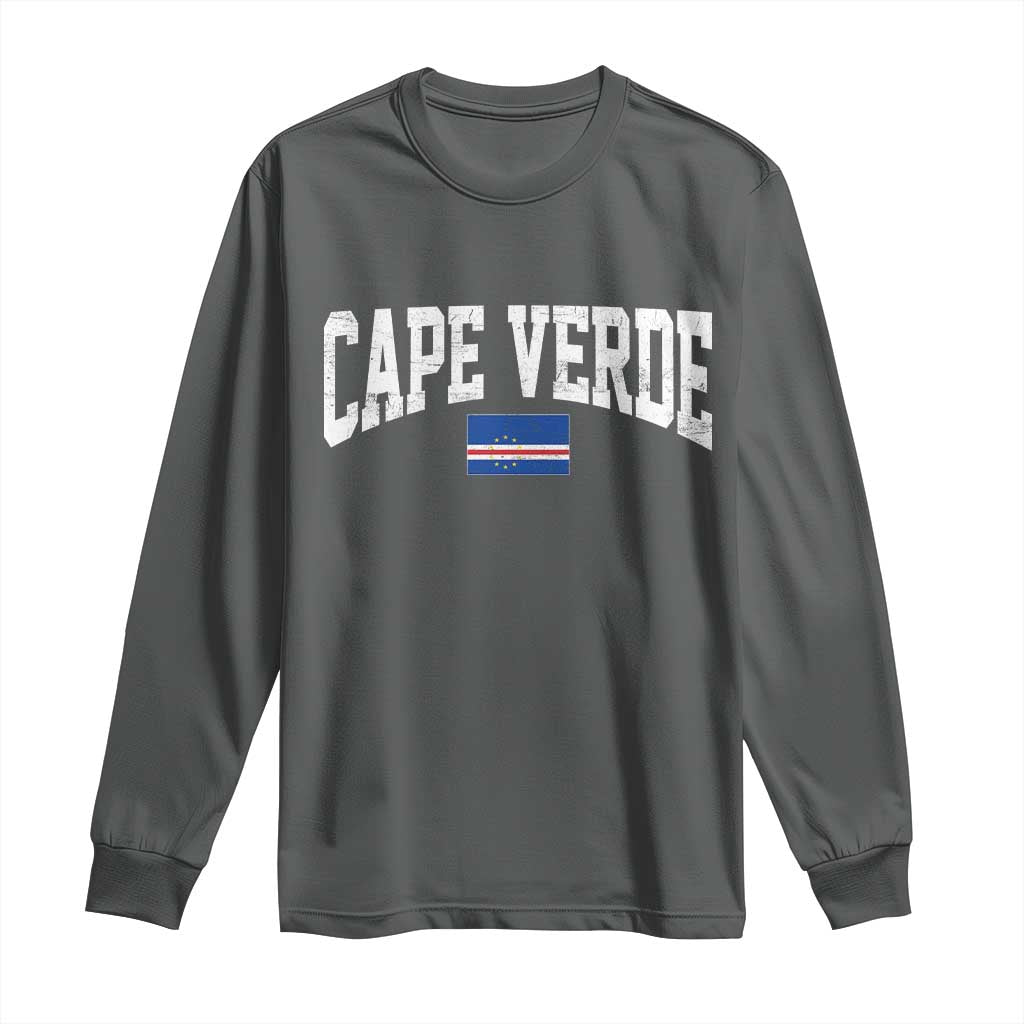 Cape Verde Sports Throwback Long Sleeve Shirt Cabo Verdean Pride