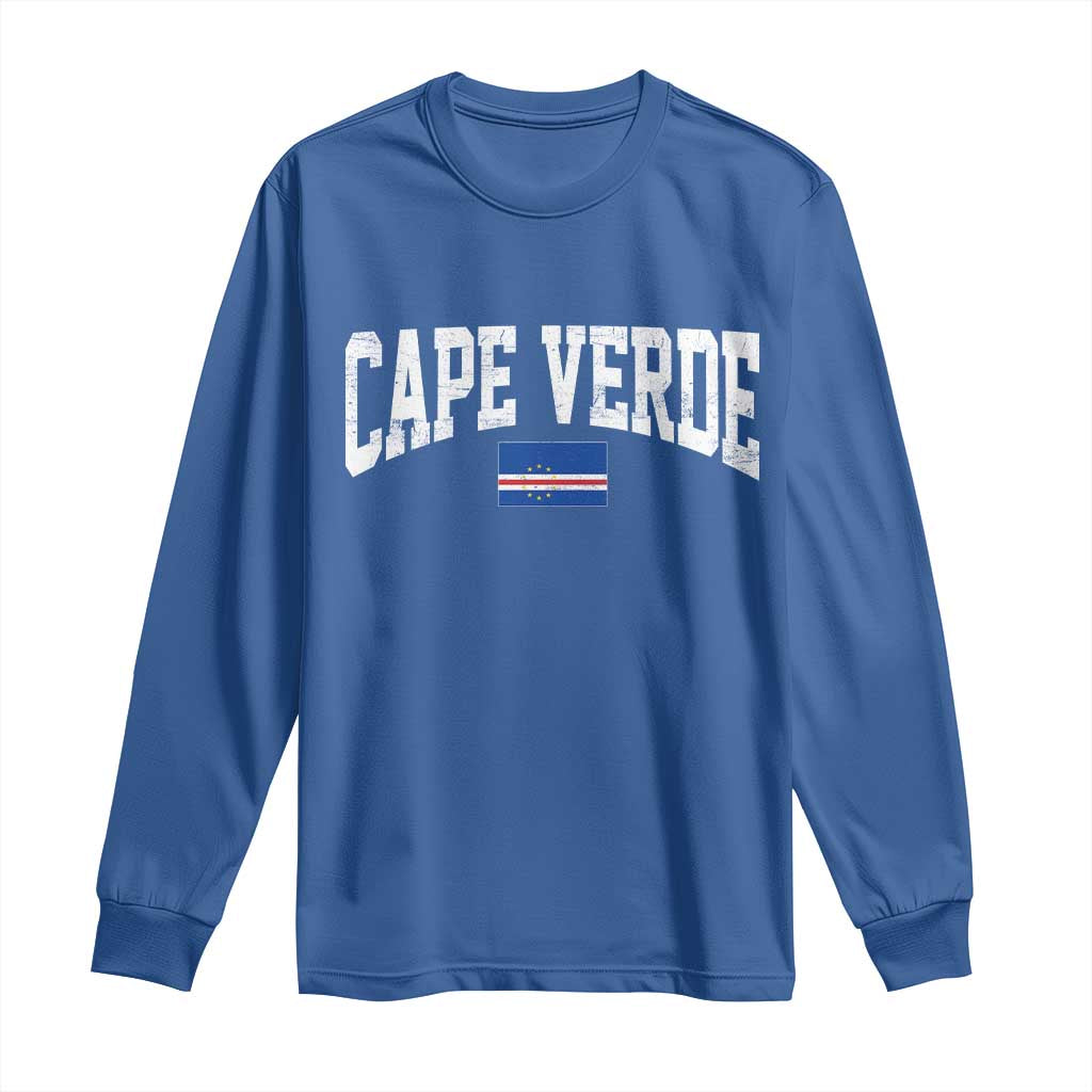 Cape Verde Sports Throwback Long Sleeve Shirt Cabo Verdean Pride