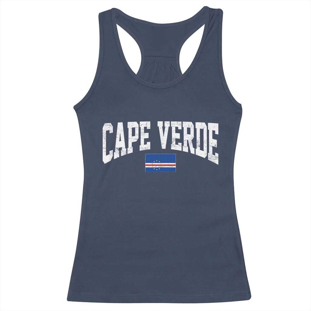 Cape Verde Sports Throwback Racerback Tank Top Cabo Verdean Pride