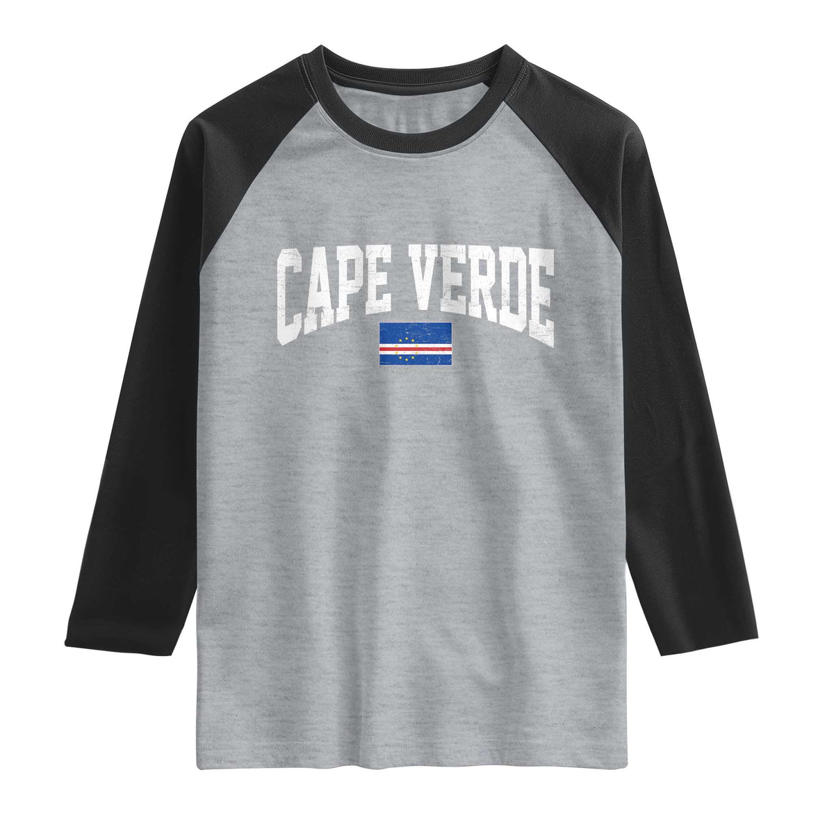 Cape Verde Sports Throwback Raglan Shirt Cabo Verdean Pride