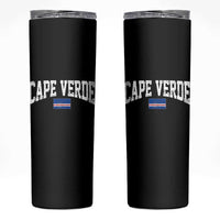 Cape Verde Sports Throwback Skinny Tumbler Cabo Verdean Pride