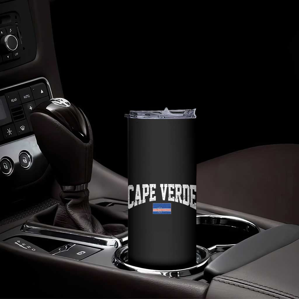 Cape Verde Sports Throwback Skinny Tumbler Cabo Verdean Pride