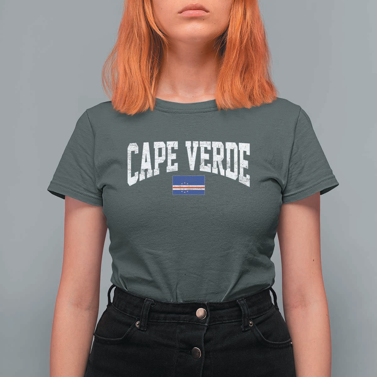 Cape Verde Sports Throwback T Shirt For Women Cabo Verdean Pride