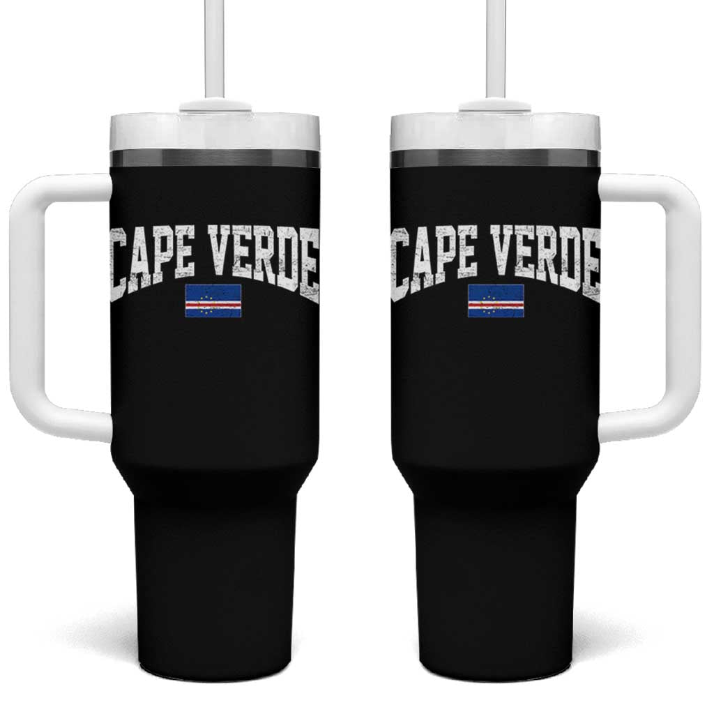 Cape Verde Sports Throwback Tumbler With Handle Cabo Verdean Pride