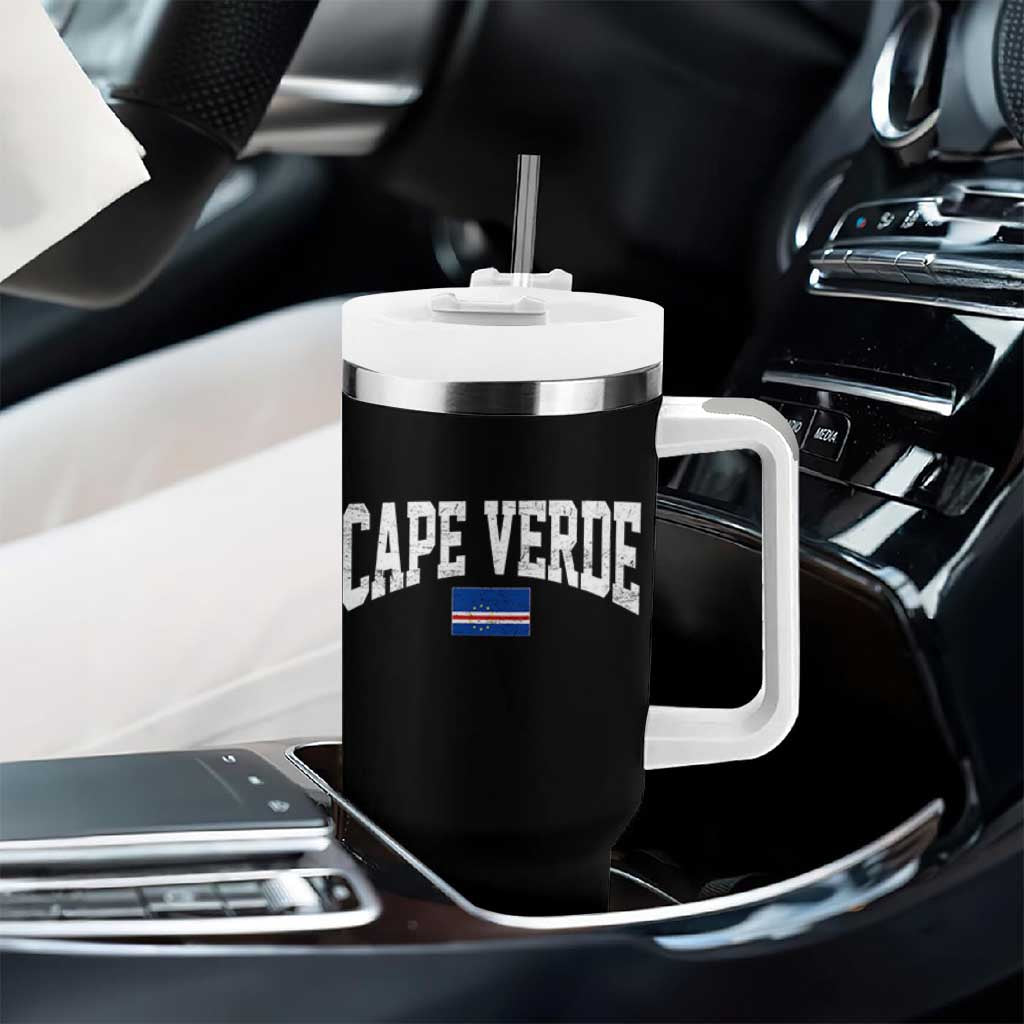 Cape Verde Sports Throwback Tumbler With Handle Cabo Verdean Pride