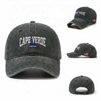 Cape Verde Sports Throwback Washed Cotton Baseball Cap Cabo Verdean Pride