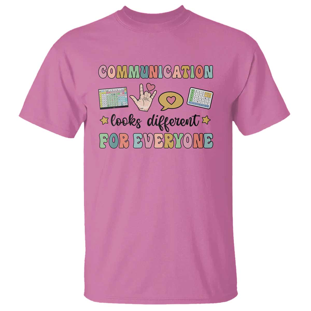 Special Education Teacher T Shirt Communication Looks Different For Everyone Autism Speech Therapy - Wonder Print Shop