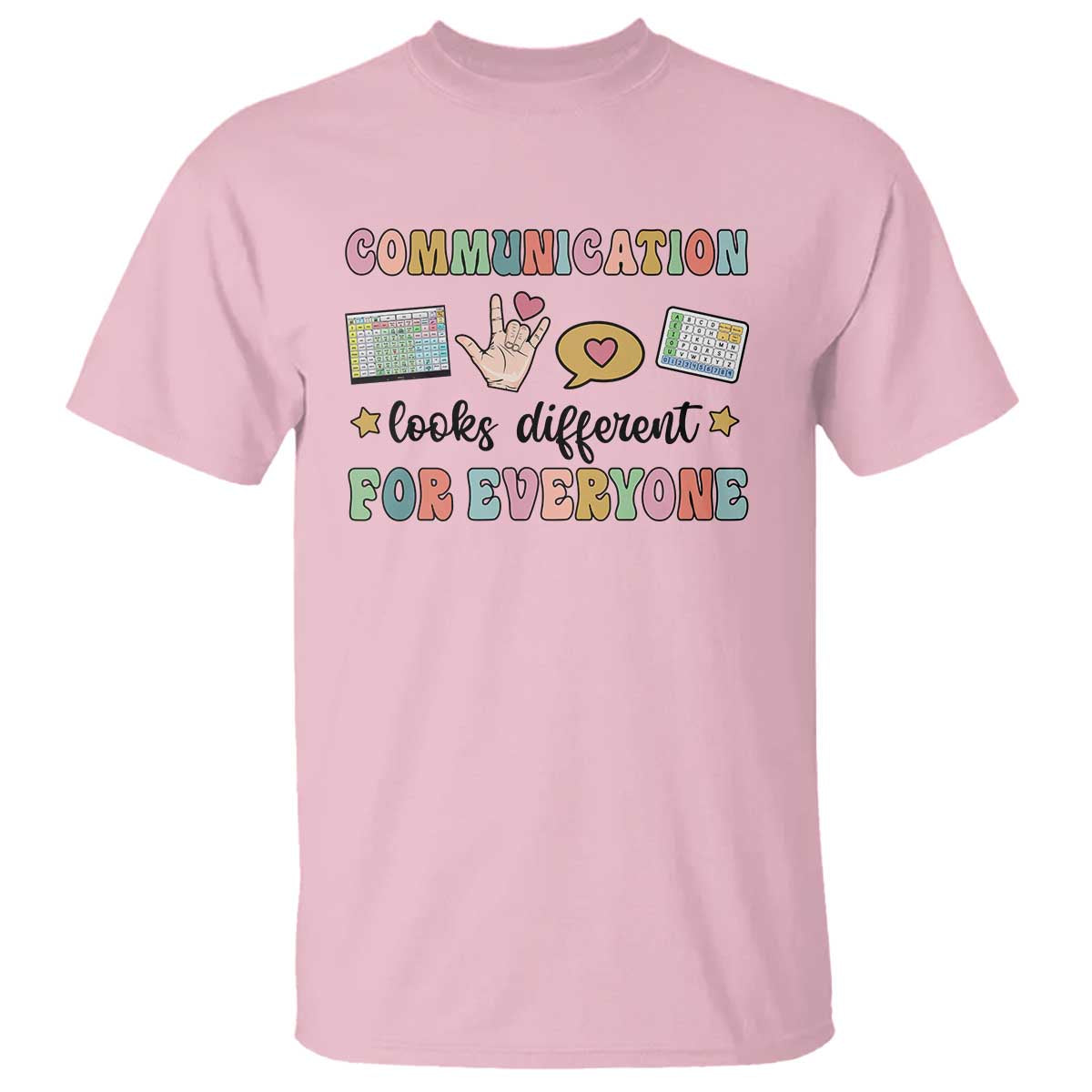 Special Education Teacher T Shirt Communication Looks Different For Everyone Autism Speech Therapy - Wonder Print Shop