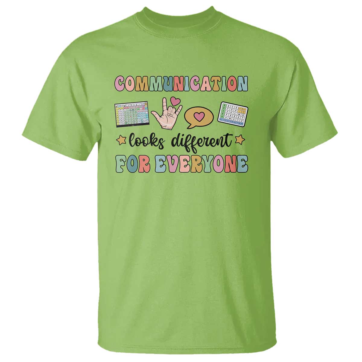 Special Education Teacher T Shirt Communication Looks Different For Everyone Autism Speech Therapy - Wonder Print Shop