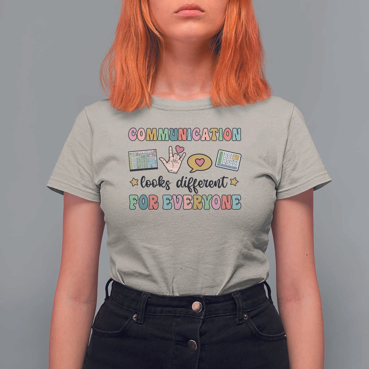 Special Education Teacher T Shirt For Women Communication Looks Different For Everyone Autism Speech Therapy - Wonder Print Shop