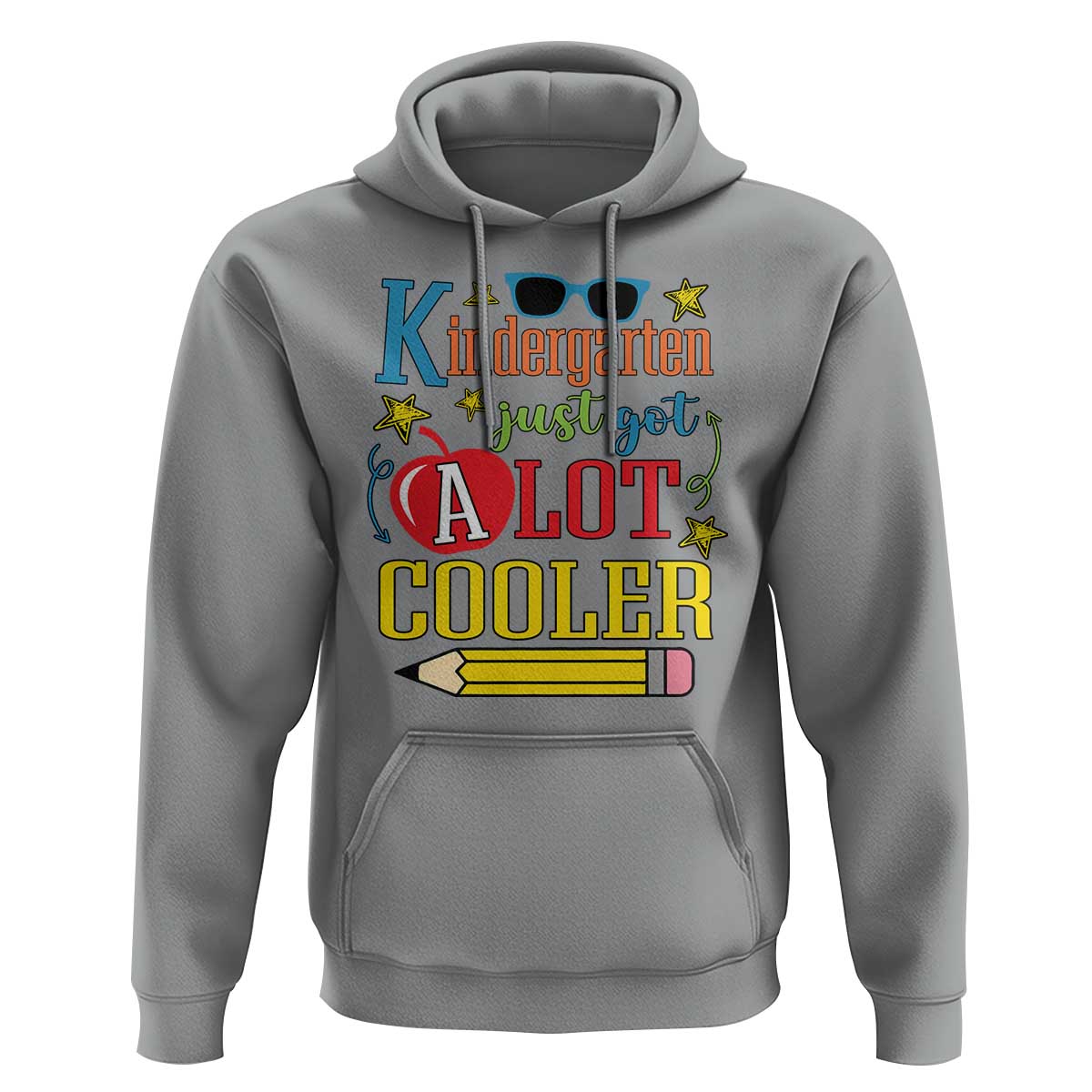 Funny Kindergarten Just Got A Lot Cooler Hoodie First Day Of School Sunglass Red Apple - Wonder Print Shop