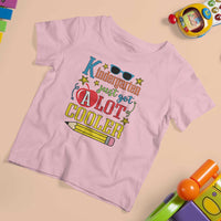 Funny Kindergarten Just Got A Lot Cooler T Shirt For Kid First Day Of School Sunglass Red Apple - Wonder Print Shop