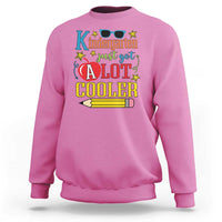 Funny Kindergarten Just Got A Lot Cooler Sweatshirt First Day Of School Sunglass Red Apple - Wonder Print Shop