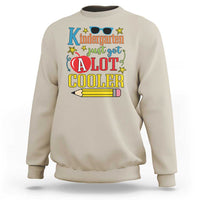 Funny Kindergarten Just Got A Lot Cooler Sweatshirt First Day Of School Sunglass Red Apple - Wonder Print Shop