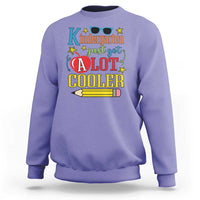 Funny Kindergarten Just Got A Lot Cooler Sweatshirt First Day Of School Sunglass Red Apple - Wonder Print Shop